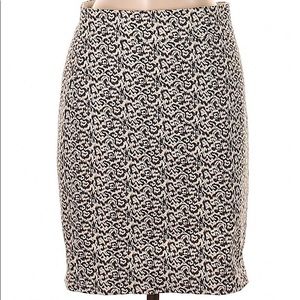 J. Crew Casual Printed Cotton Skirt